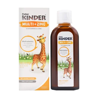تصویر شربت مولتی زینک فیشر کیندر