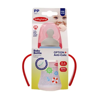 تصویر شیشه شیر بیبی لند کد 408 ارتودنسی 0 تا 6 ماهگی