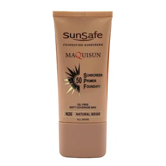تصویر ضد آفتاب کرم پودری و پرایمری مکیسان SPF50 سان سیف