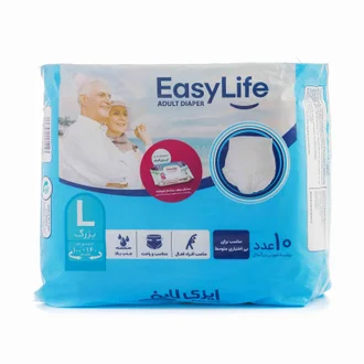 تصویر پوشک شورتی بزرگسال سایز بزرگ ایزی لایف 10 عددی