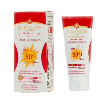 تصویر کرم ضد آفتاب و ضد چروک SPF50 سان سیف
