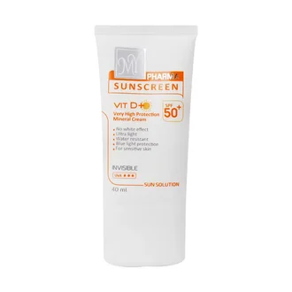 تصویر ضد آفتاب مینرال بی رنگ SPF50 سان‌ سلوشن مای